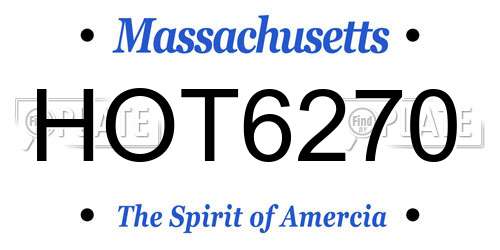 HOT6270 Massachusetts License Plate