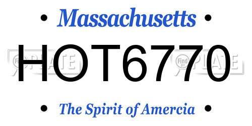 HOT6770 Massachusetts License Plate