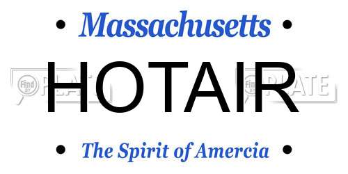 HOTAIR Massachusetts License Plate