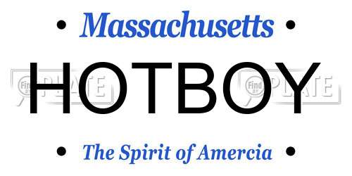 HOTBOY Massachusetts License Plate