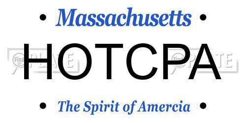 HOTCPA Massachusetts License Plate