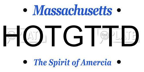 HOTGTTD Massachusetts License Plate