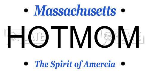 HOTMOM Massachusetts License Plate