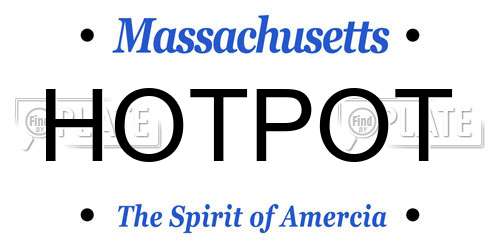 HOTPOT Massachusetts License Plate