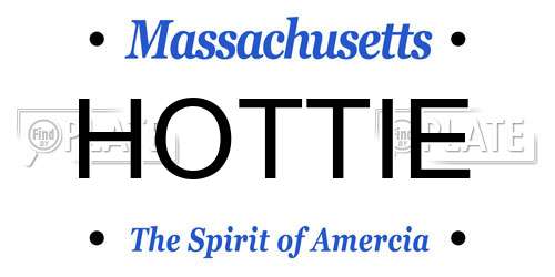HOTTIE Massachusetts License Plate