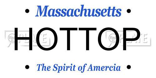 HOTTOP Massachusetts License Plate