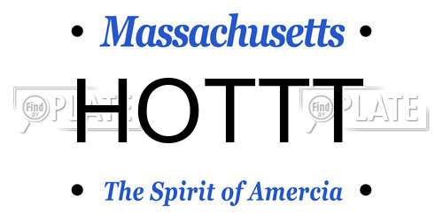 HOTTT Massachusetts License Plate