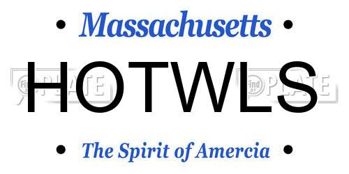 HOTWLS Massachusetts License Plate