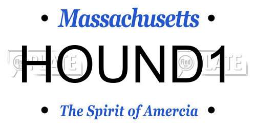 HOUND1 Massachusetts License Plate