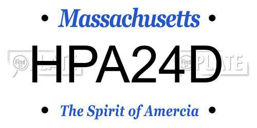 HPA24D Massachusetts License Plate