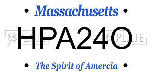HPA24O Massachusetts License Plate