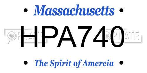HPA740 Massachusetts License Plate