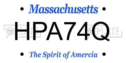 HPA74Q Massachusetts License Plate