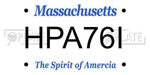 HPA76I Massachusetts License Plate