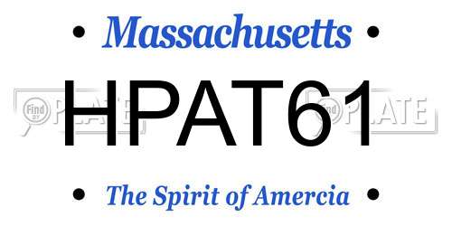 HPAT61 Massachusetts License Plate