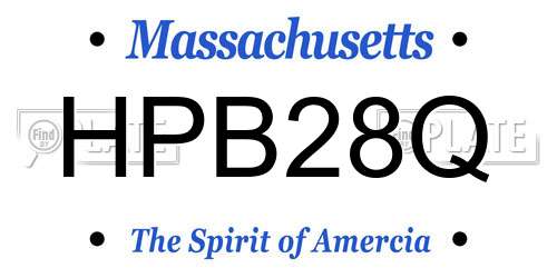HPB28Q Massachusetts License Plate
