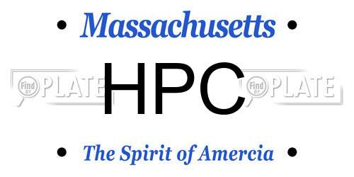 HPC Massachusetts License Plate