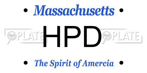 HPD Massachusetts License Plate