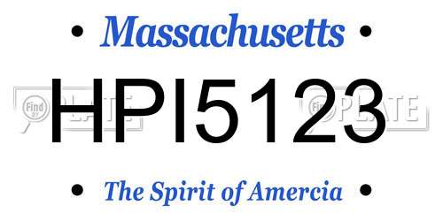 HPI5123 Massachusetts License Plate