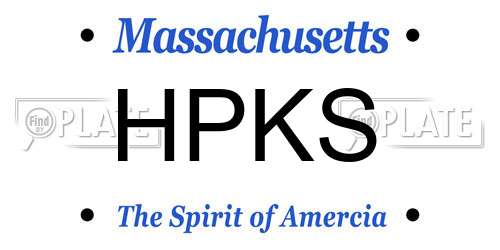 HPKS Massachusetts License Plate