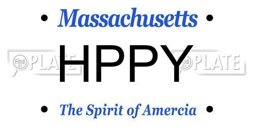 HPPY Massachusetts License Plate