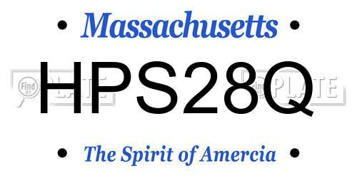 HPS28Q Massachusetts License Plate