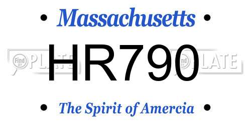 HR790 Massachusetts License Plate