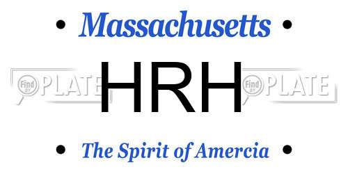 HRH Massachusetts License Plate