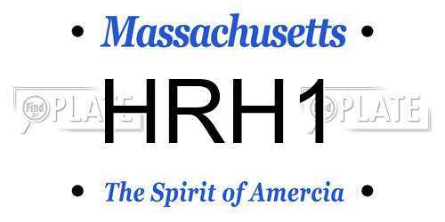 HRH1 Massachusetts License Plate