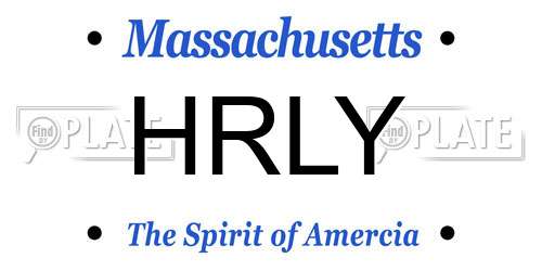 HRLY Massachusetts License Plate