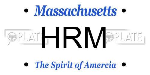 HRM Massachusetts License Plate