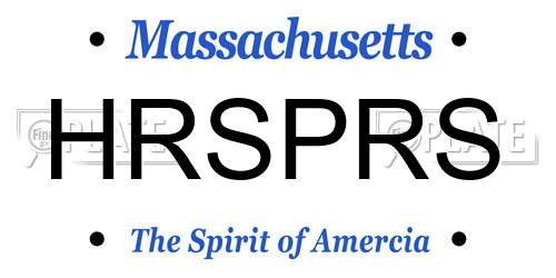 HRSPRS Massachusetts License Plate