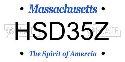 HSD35Z Massachusetts License Plate
