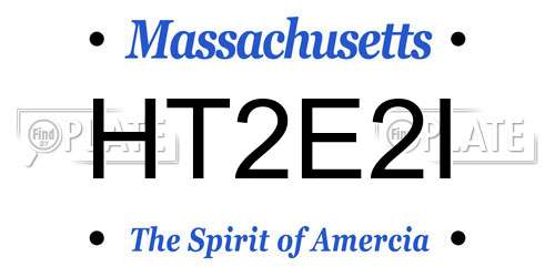 HT2E2I Massachusetts License Plate