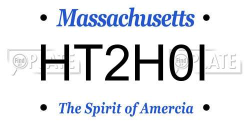 HT2H0I Massachusetts License Plate