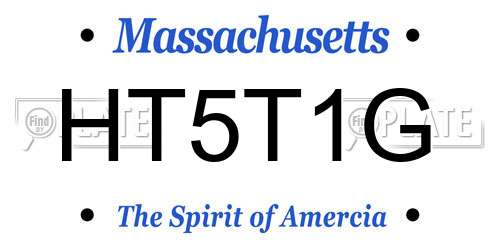 HT5T1G Massachusetts License Plate