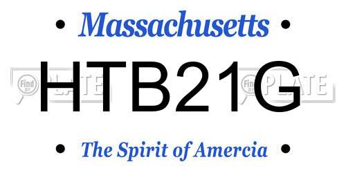 HTB21G Massachusetts License Plate