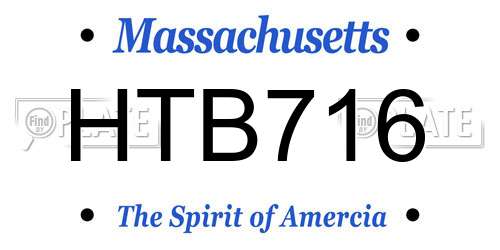 HTB716 Massachusetts License Plate