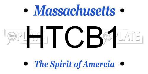 HTCB1 Massachusetts License Plate