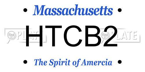 HTCB2 Massachusetts License Plate