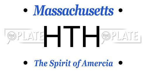 HTH Massachusetts License Plate