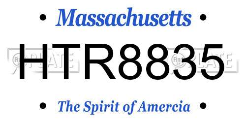 HTR8835 Massachusetts License Plate