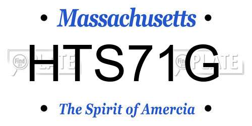 HTS71G Massachusetts License Plate