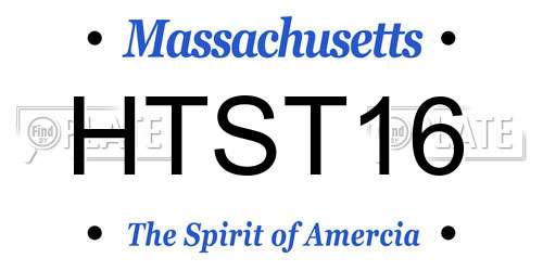 HTST16 Massachusetts License Plate
