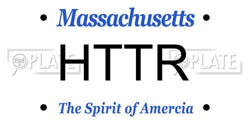 HTTR Massachusetts License Plate