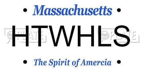 HTWHLS Massachusetts License Plate