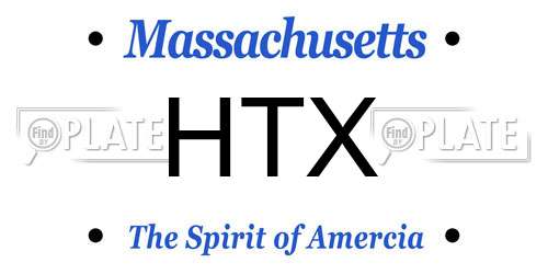 HTX Massachusetts License Plate
