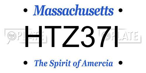 HTZ37I Massachusetts License Plate