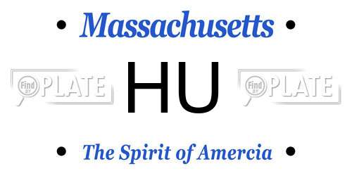 HU Massachusetts License Plate