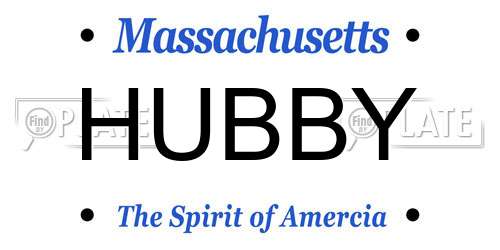 HUBBY Massachusetts License Plate